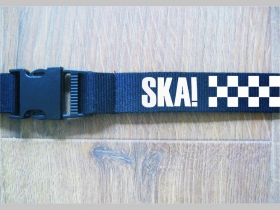 SKA!  textilná kľúčenka - šnúrka na krk ( kľúče ) materiál 100% polyester